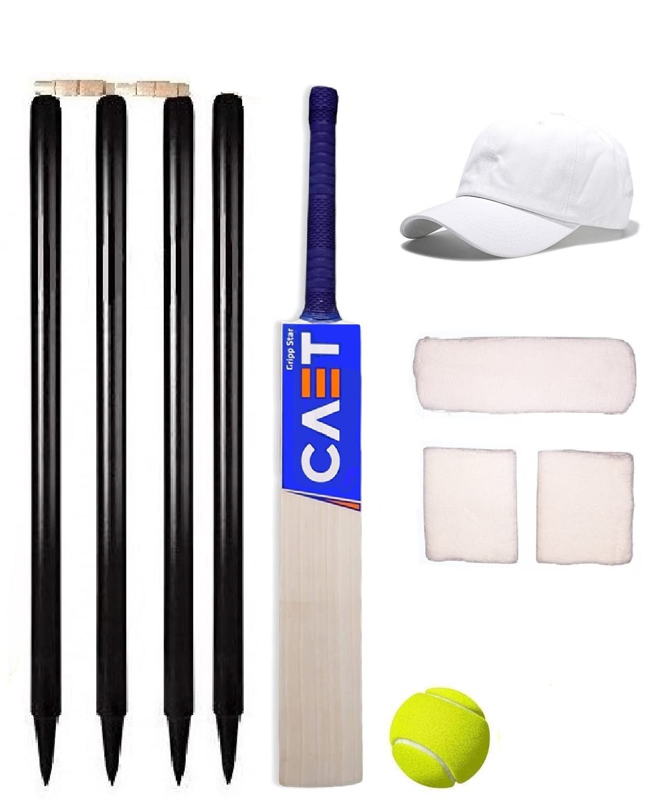 Top Team Popular Willow Combo Wooden Cricket Kit for Age Groups 6 to 16 Years (1 Bat, 4 Wickets 2 Bails, 1 Tennis Balls, Hand & Fore Head Band and Cap) (B0BRG7SZCM) Amazon Price History, Amazon Price Tracker