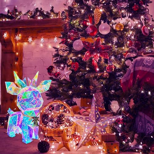 Décorations de Noël irisées à LED en fil de cuivre éclairage USB polychrome