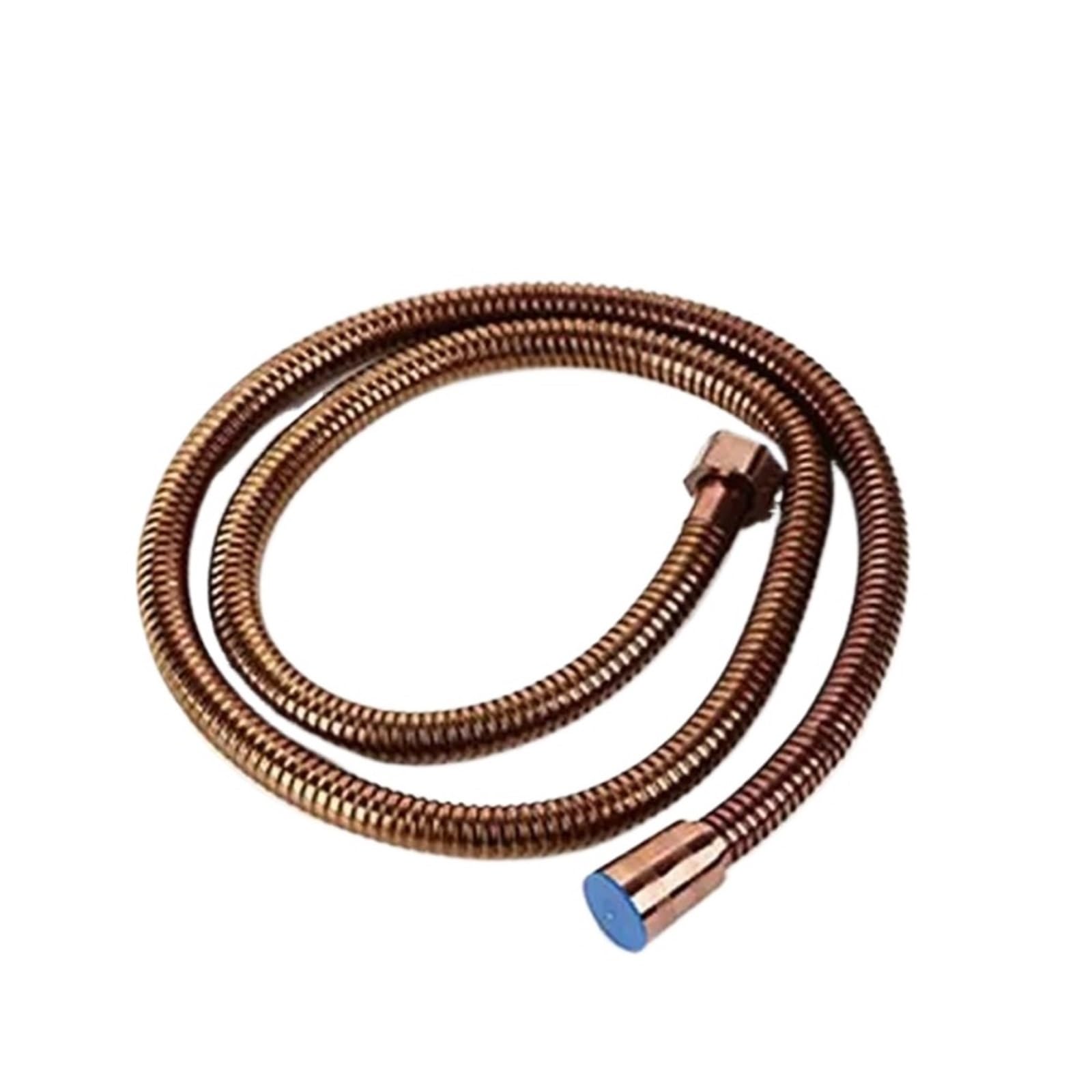 Trryuip One Color Shower Hose Rose Gold Stainless Steel Flexible Shower Hose Long Bathroom Water Extension Plumbing Pipe Pulling Tube(150Cm)