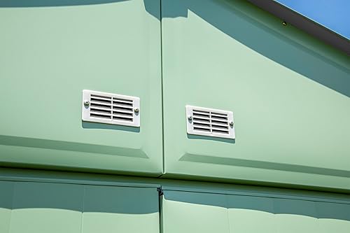 Miniatura 8 de Arrow Shed Select - Cobertizo de almacenamiento de acero con cerradura para exteriores de 6 x 7 pies, color verde salvia