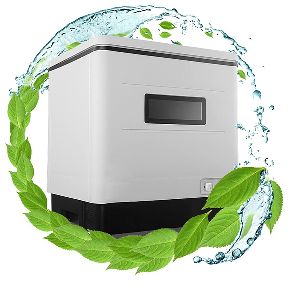 Lavastoviglie da tavolo, 1500 W, mini lavastoviglie, portatile, completamente automatica, in acciaio inox, con funzione di calore a 70 gradi, bianco