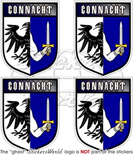 Autocollants Irlande Harpe Shield Gaélique - 4 Stickers Vinyle 5,1 Cm - Pour Casque, Voiture, Fenêtre - 3