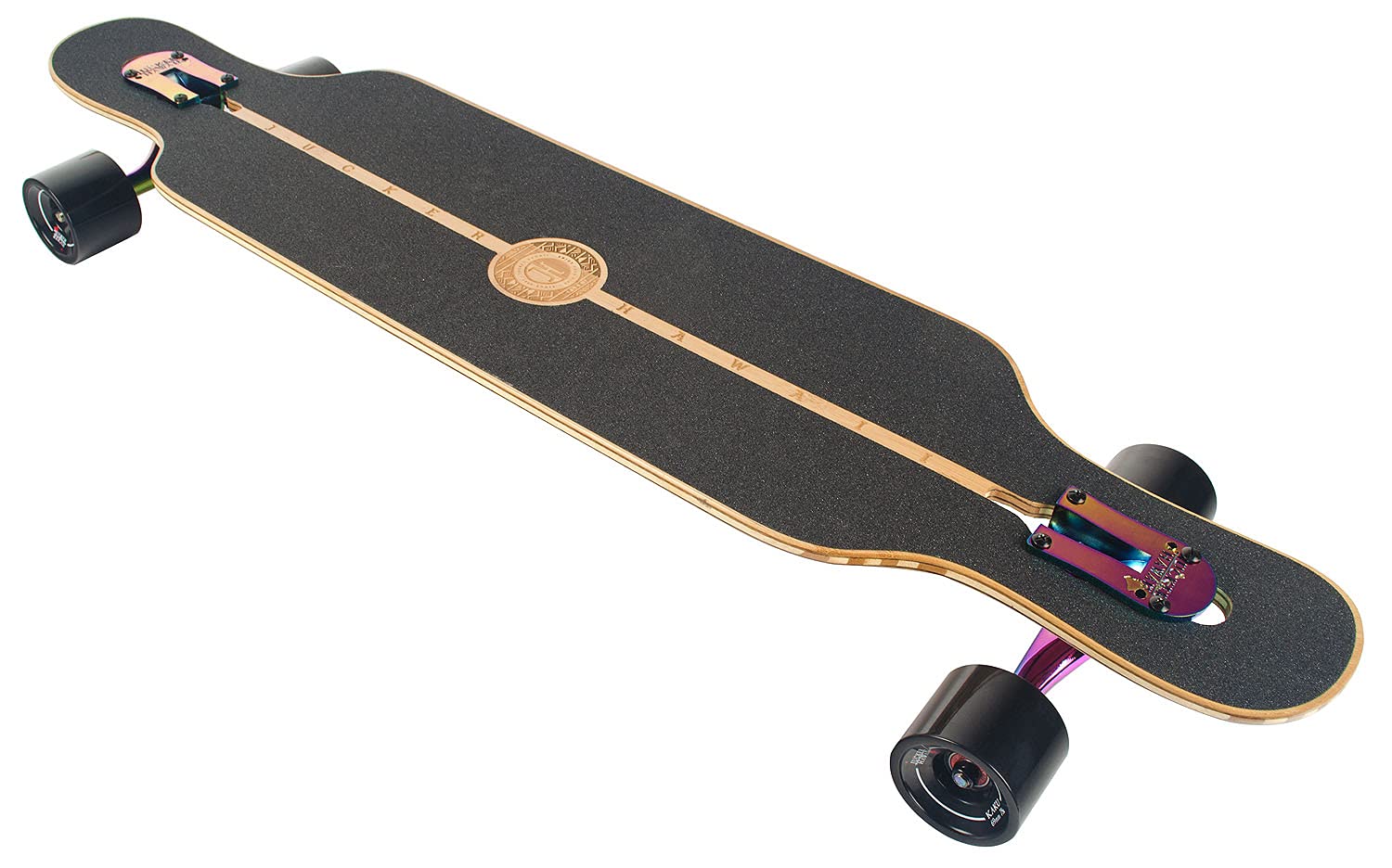 JUCKER HAWAII Longboards - Longboard HOKU en 2 Niveles de flexión - Todos los diseños y Acabados - construcción de Fibra de Vidrio con bambú y Arce Canadiense