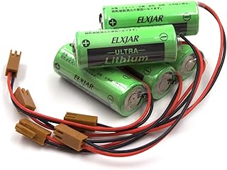 FANUC Battery Replacement (5-Pack) 3V 2200mAh for SANYO CR17450SE-R A98L-0031-0012 - CR17450-17450, CNC Series Power Mate iD, PowerMate iH, 0i-B/0i-Mate-B, 15-B, 15i-A, 15i-B, 16/18-B, 16i/18i/21i