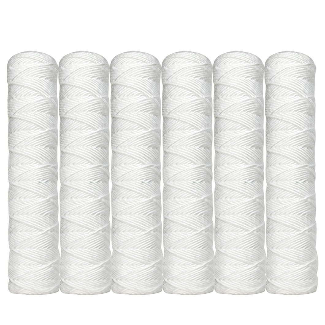 Cartouche sédiment bobinée 1 micron pour filtration de toute la maison (Lot de 6 10x2,4")