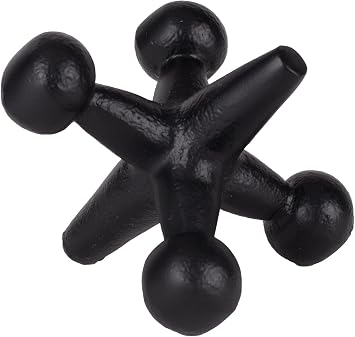 Jack Game Piece Black 4.5 Inches Metal Tabletop Collectible Figurine