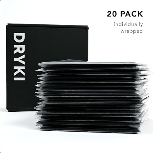 Miniatura 5 de Pañuelos deportivos de microfibra para absorber el sudor de las manos, la cara y el cuerpo (negro clásico, paquete de 20unidades envueltas