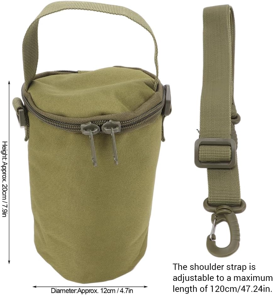 Gas Cylinder Cover, Camping Gas Lamp Lights Handle Bags, Double Zipper Portable Propane Tank Carrying Bag, Multifunctional Pouch with Shoulder Strap, for Camping Hiking(Green) - Image 5