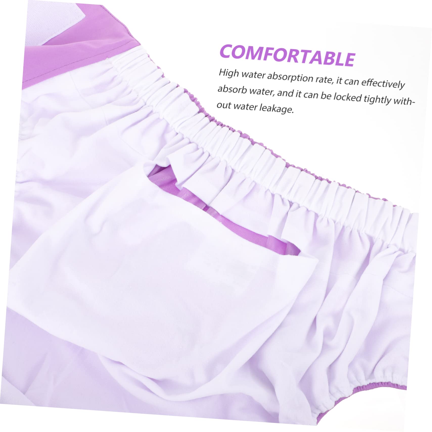 FRCOLOR 2 Pz pannolino anti-perdite pannolino per adulti per incontinenza pannolini lavabili riutilizzabili pannolini anziani per anziani pantalone per orinatoio appiccicoso Pile