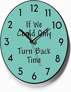 Reverse Wall Clock - If we could turn back time - Backwards running Time - Counterclockwise Wall Clock - Funny Gift Idea - Always Late Clock - Optional RGB LED 5V Backlit