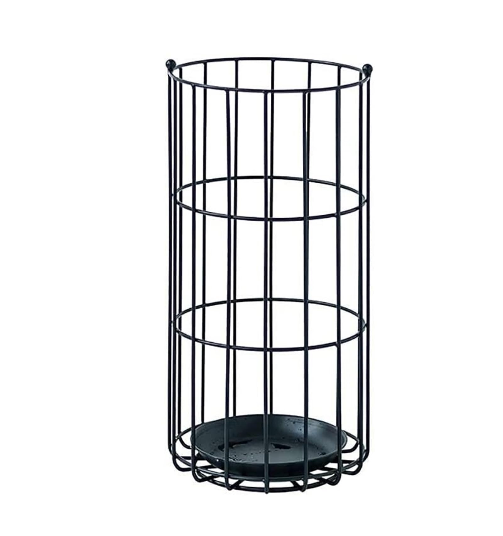 Porte-parapluie doré et noir en fer forgé pour entrée haut de gamme
