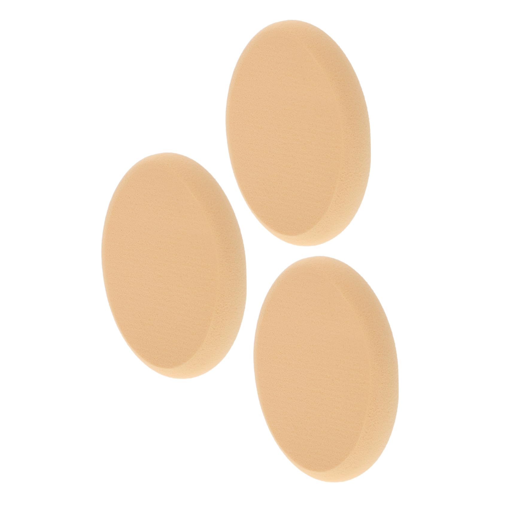 Beavorty 3pcs Oval Cream Makeup Powder Puff for Women Soft Cosmetic Blender for and Powder Applications for Natural Makeup Finish