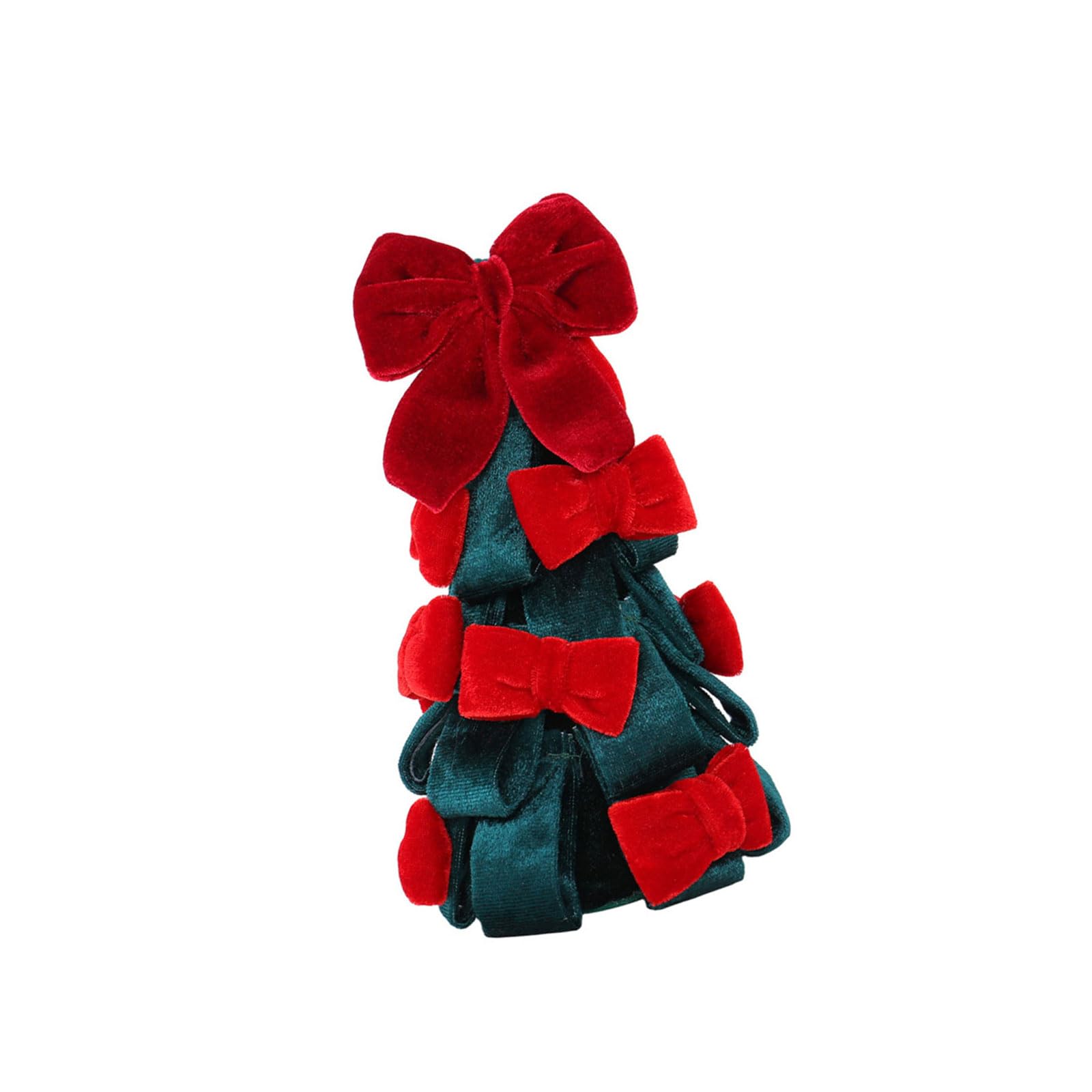 Fazvncv Luxury Velvety Bowknot Christmas Tree Plush Bowknot Holiday Tree Ornament for Christmas Party Tabletop Centerpeices Indoor Decoration Soft Velutinous Bend