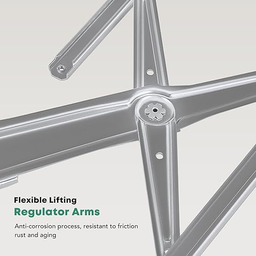 Miniatura 7 de YHTAUTO Elevalunas eléctrico delantero del lado del conductor con conjunto de motor de 2 pines compatible con Dodge Ram 1500 1994-2001, Ram 25003500