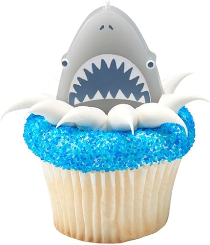 Miniatura 2 de DecoPac Vela de pastel de cumpleaños en forma de tiburón