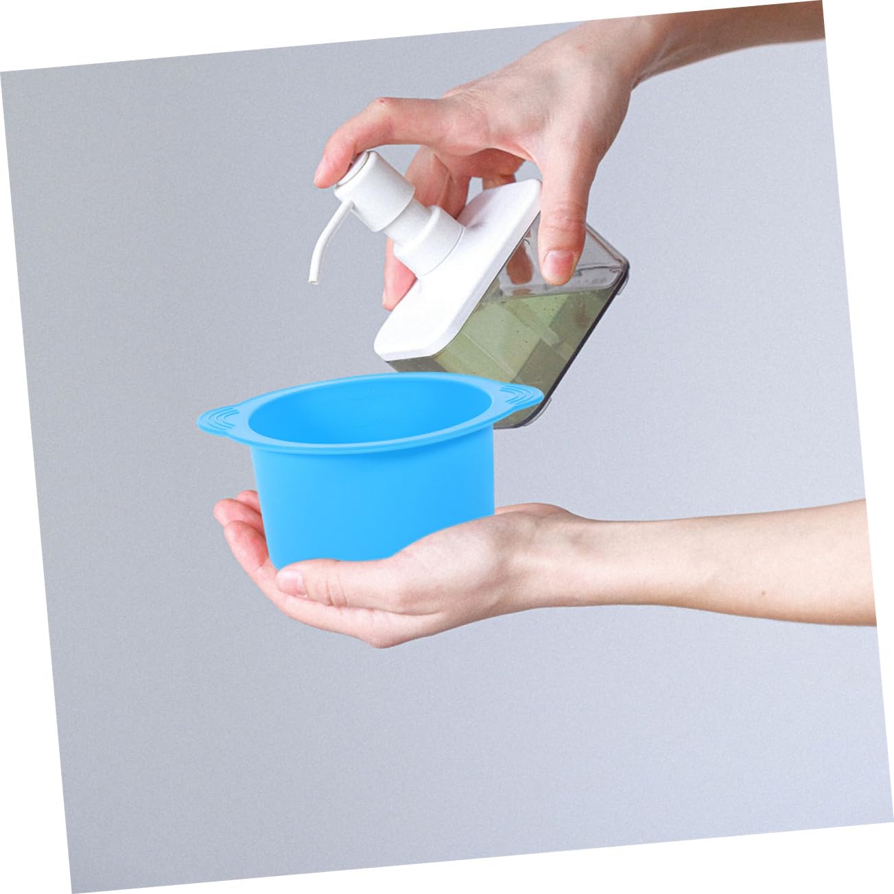 Beavorty 2Pcs Silicone Wax Bowl Wax Warmer Liner Kit Capacity for Hair Removal Wax Therapy Foldable Design Pink and Blue