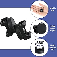 Vista 3 de Yookeer 15 Pcs Magnetic Zip Tie Mount Base Black Magnetic Cable Clips Wire Holder Multipurpose Cable Ties Management Base Electrical Supplies for