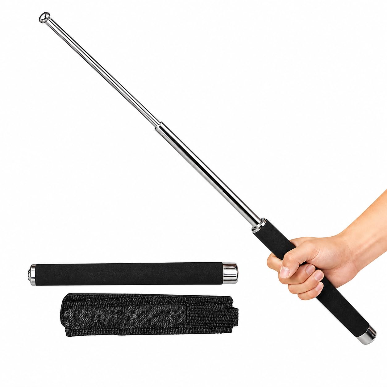 Premium Stainless Steel Stick Foldable Pointer Compact Magical, Extendable Wand with Comfortable Grip & Hiking Stick, Extendable Wand with Non-Slip Grip-picture-22