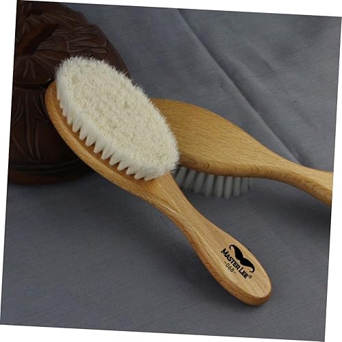 Miniatura 6 de Cepillo de lana 2 uds. Cepillo de afeitar para hombre, cepillo limpio para la cara, cepillo para barba, bigote, arbusto