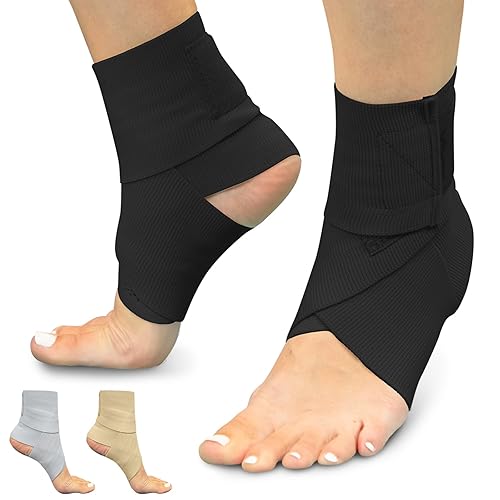 Vive Tobillera (paquete de 2)  Estabilizador de correa para el talón para esguinces de pie, transpirable, suave y firme compresión deportiva para la
