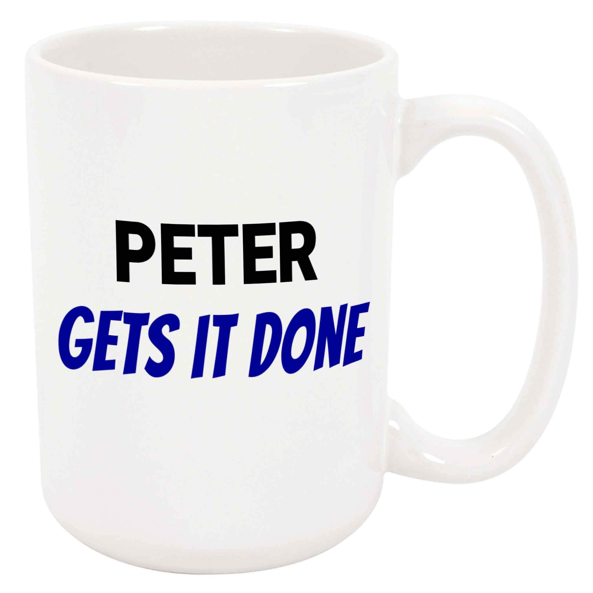 Taza De Regalo Peter lo consigue. Taza De Té Jefes 2 unidades