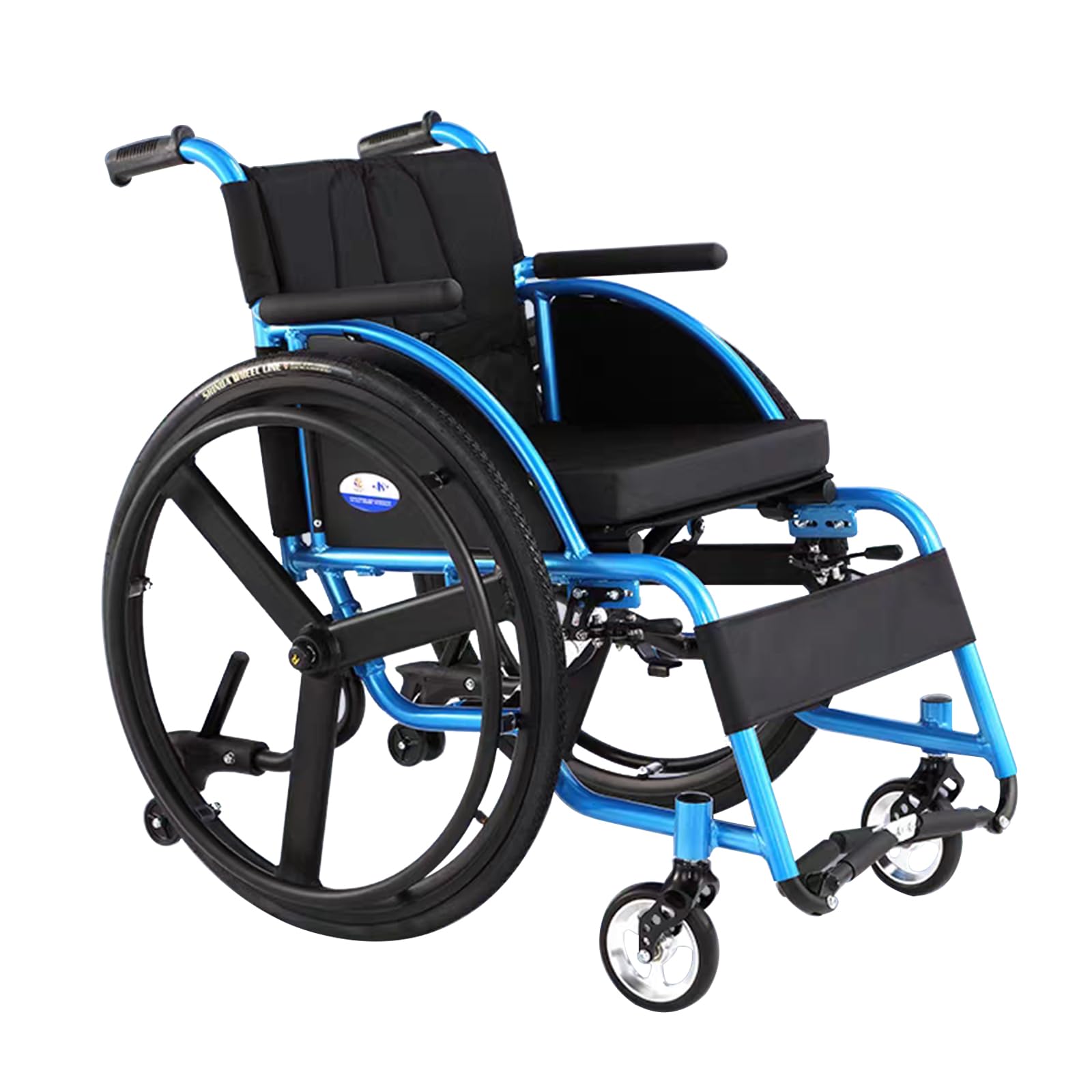 Sedia a Rotelle Pieghevole, Sedie a Rotelle Sportive e per il Tempo Libero per Adulti, Sedia a Rotelle Leggera Pieghevole Semovente