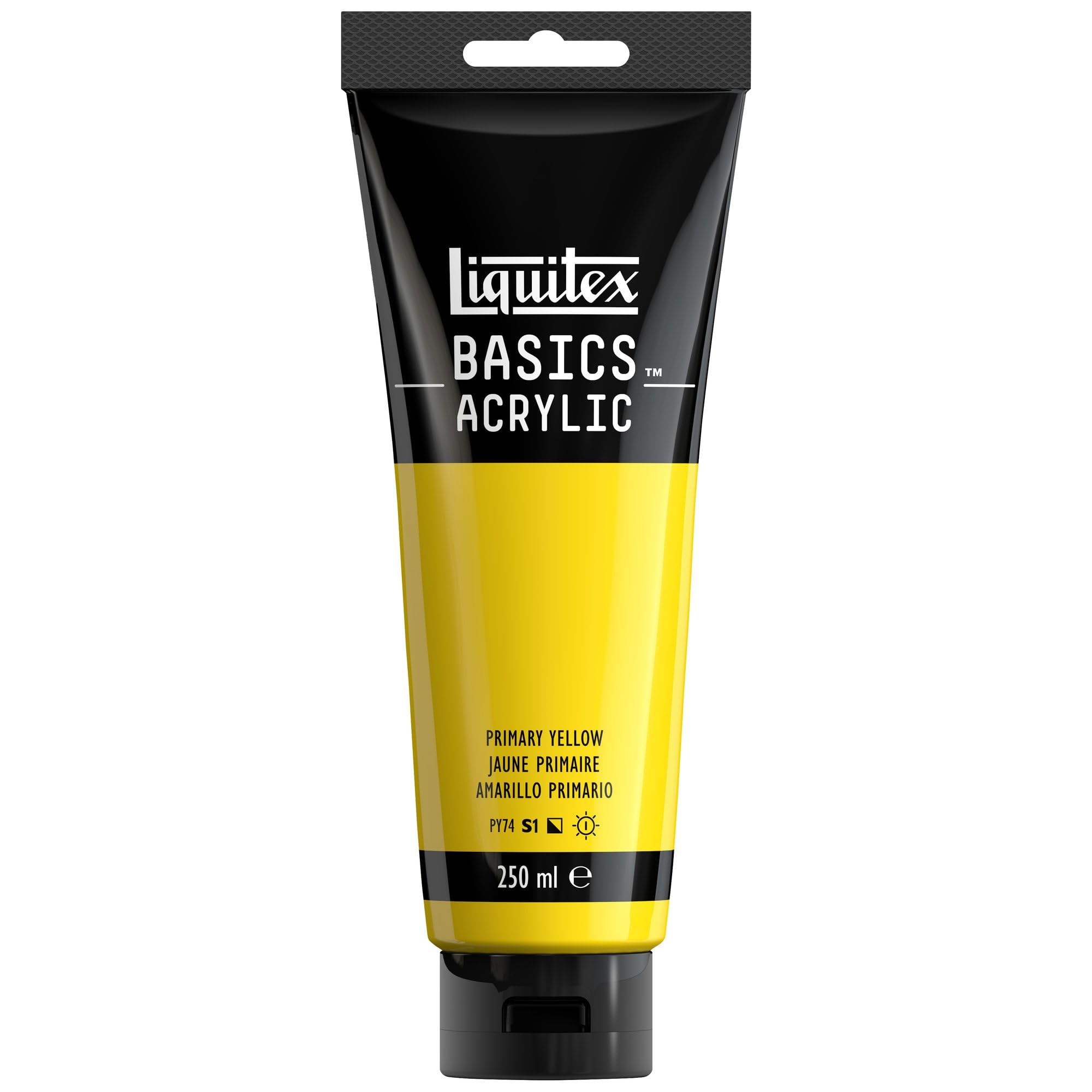 LIQUITEX Basics Acrylic Paint, Primary Yellow, 250 ml Tube