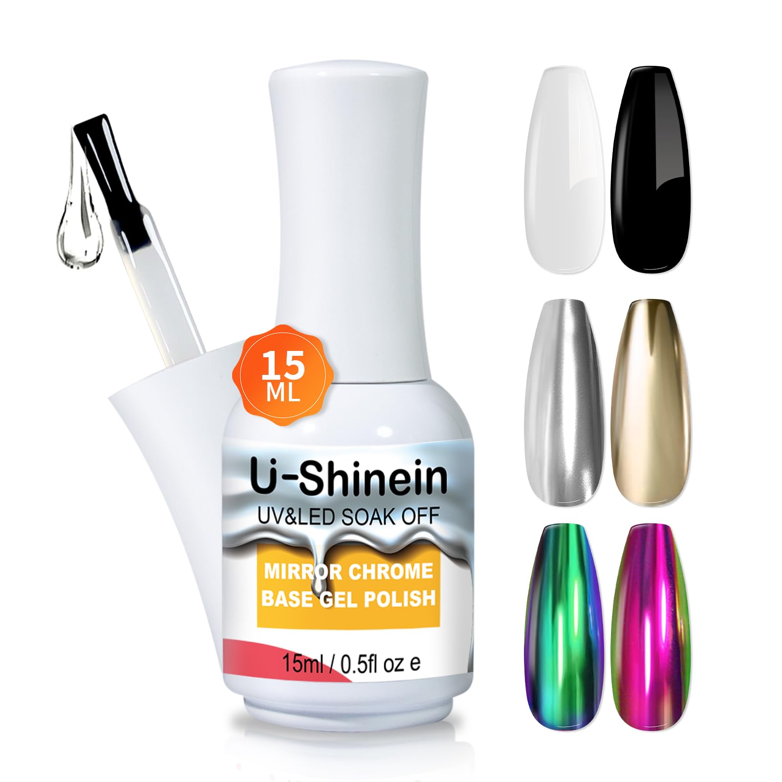 Amazon.com : U-Shinein 15ml Base Coat for Metallic Painting Gel