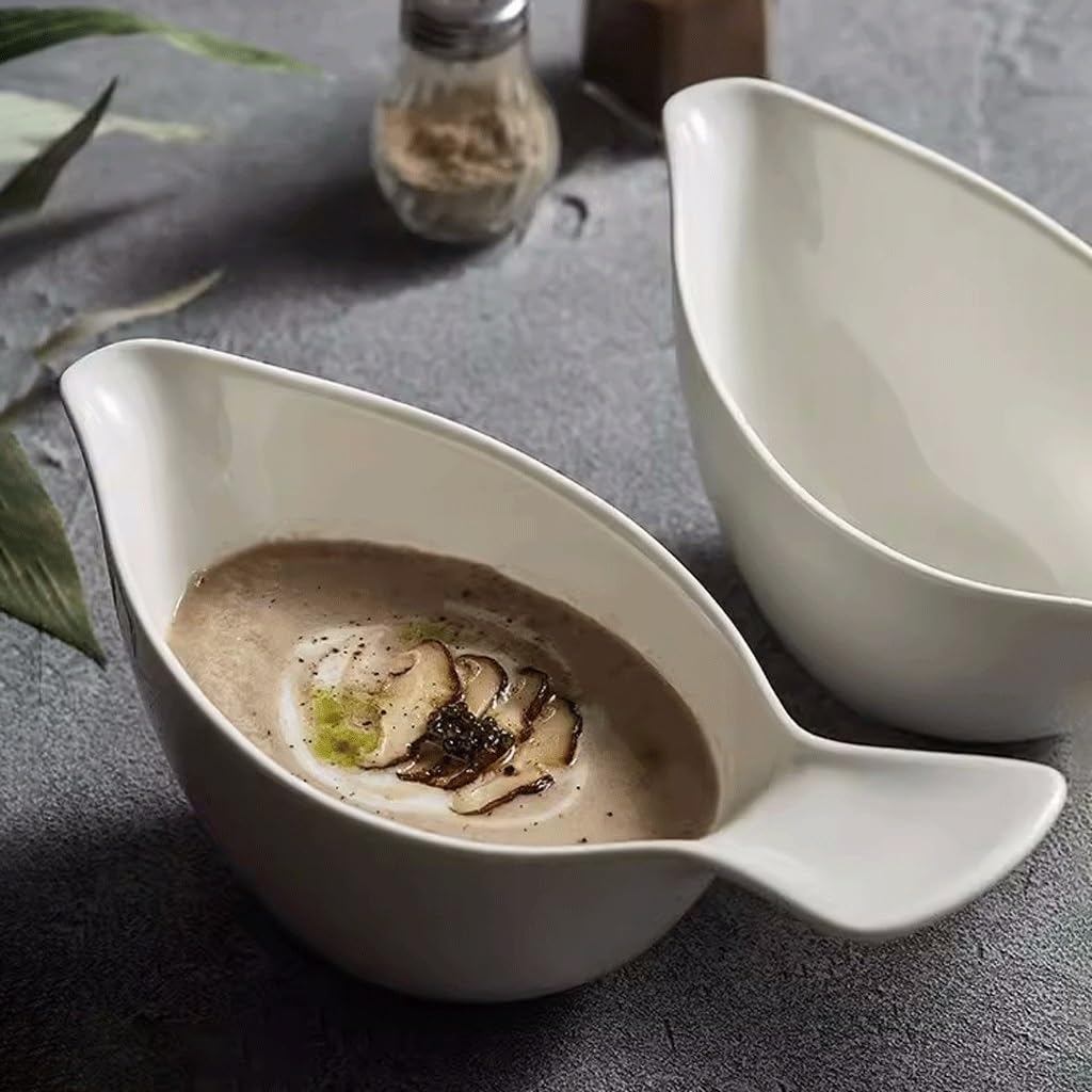 Ciotola per Insalata in Porcellana Bianca, personalità Creativa, Piatto Irregolare, Ciotola per Insalata di Frutta da Tavola, Ciotola per Insalata da Tavola, Ciotola per