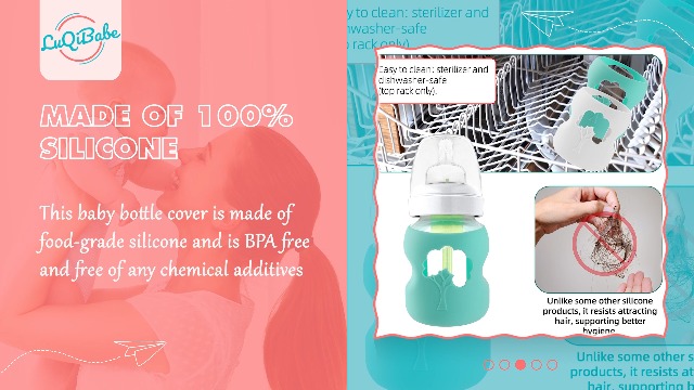 5 confezioni di portabottiglie per allattamento, per la cura del bambino, con manico in plastica, per bottiglie di latte quadrato Hegen