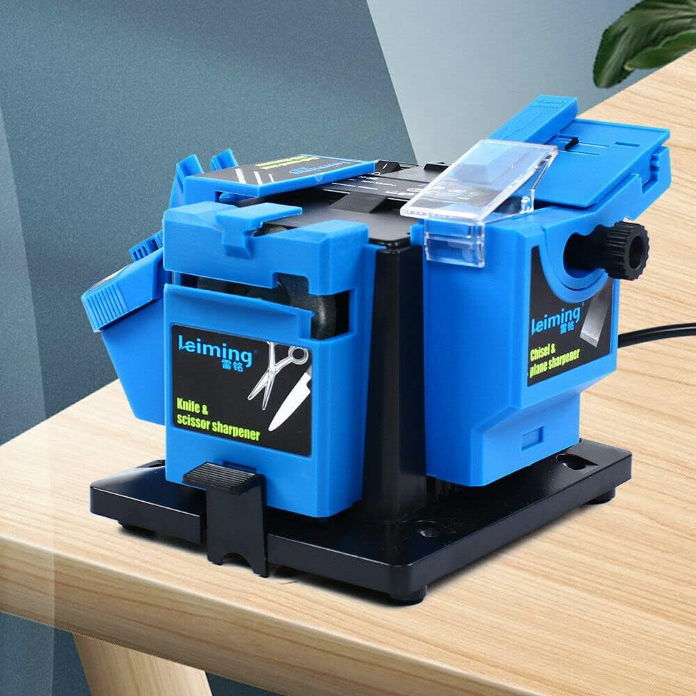 Electric Drill Bit Sharpener, 1350rpm Multi-Function Household Electric Drill Sharpening Machine Grinder Tool for Home 110V 96W Copper+Plastic