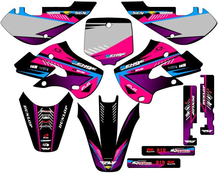 2000-2023 KX 65 Surge Green Senge Graphics Complete Kit Compatible with Kawasaki