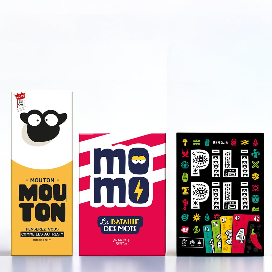 ATM Gaming Lot PILI PILI + Momo + Mouton Mouton - A partir de 12 Ans - Cadeau Noël idéal - Nouveautés