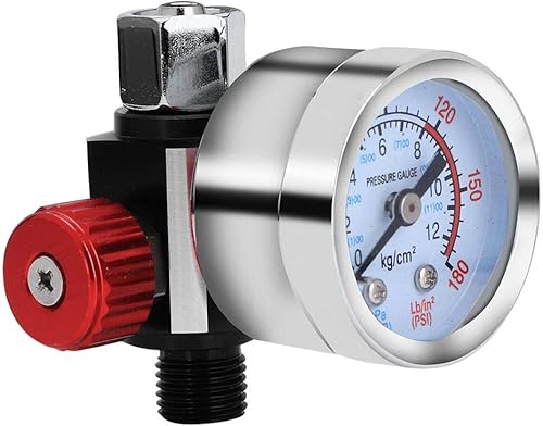 ViaGasaFamido G14 Regulador de presión de aire, compresor de aire, regulador de presión de repuesto con medidor de aire pistola de pulverización