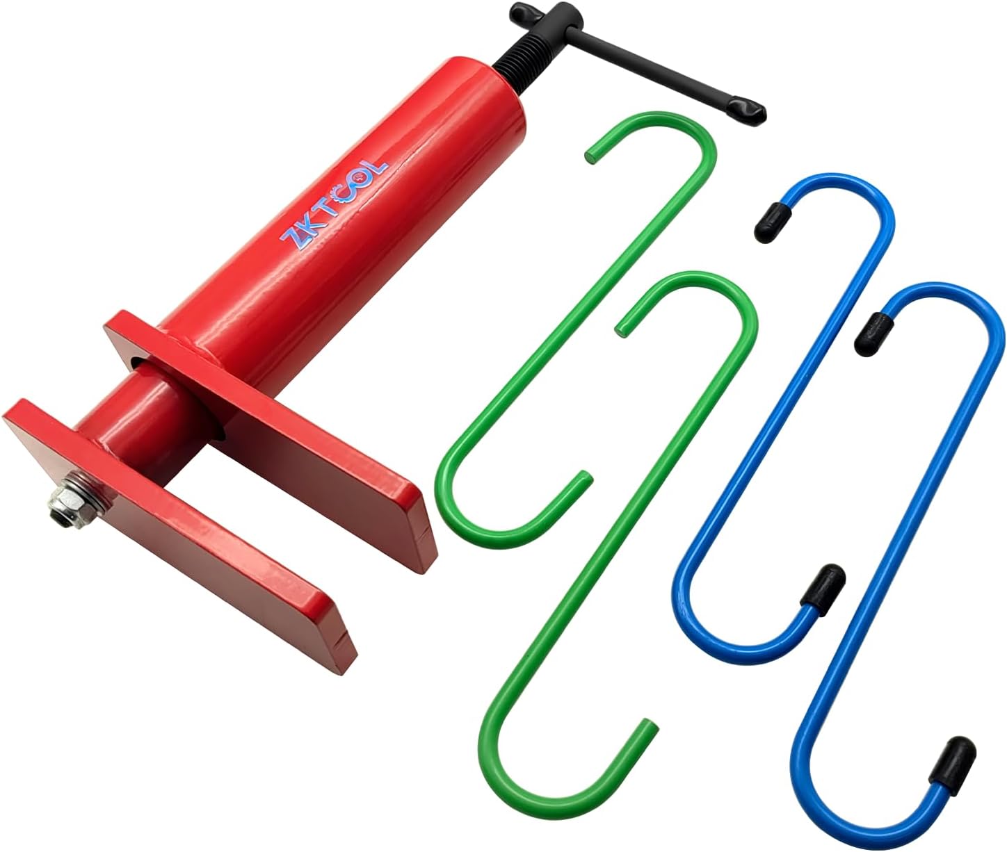 ZKTOOL Heavy Duty Universal Brake Caliper Tool - Multi-Piston Brake Pad Spreader and Compression Tool with 4 Hanger Hooks for Automotive, Motorcycle, ATV, and More