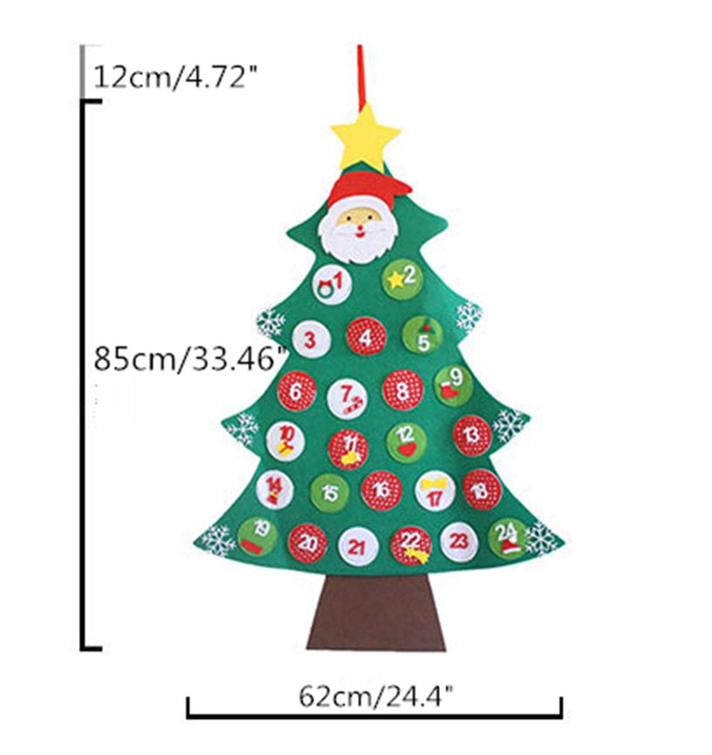 Amazon.co.jp: クリスマスアドベントカレンダー24日カウントダウン装飾