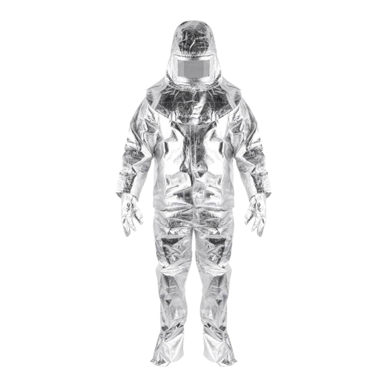 Fire Resistant Suit Set Feuerfeste Schutzanzug Hitzebeständige Aluminiumfolienkleidung Wärmeisolierender Anzug Flammhemmende für Feuerwehr