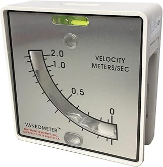 Dwyer® Vaneometer Swing Vane Anemometer, M480, 0-2.0 m/s