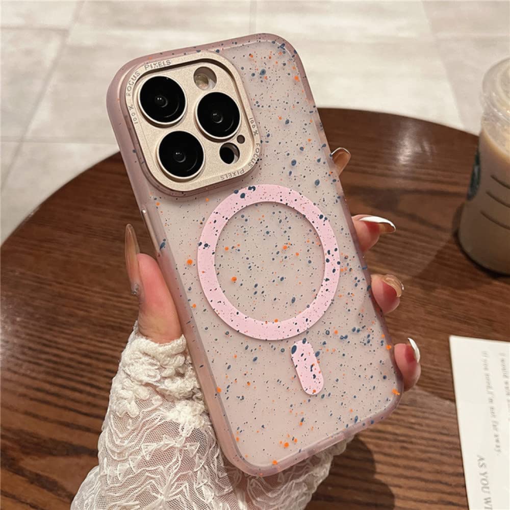 Coque iPhone 11 rose transparente mate à induction avec peinture Splash Ink - 7