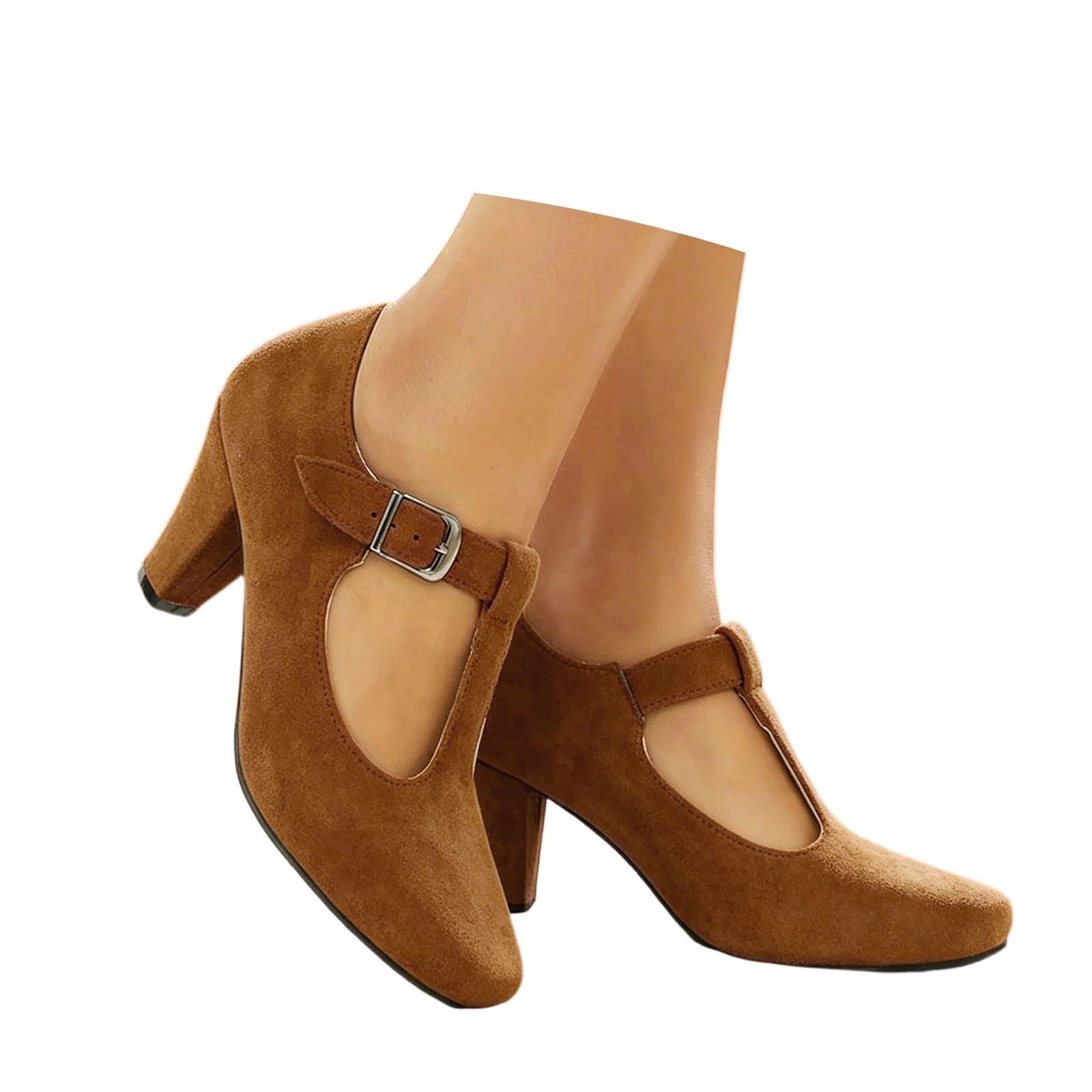 Scarpe Oktoberfest Donna Mary Jane T-Bar Velluto Tacco Grosso | Décolleté Dirndl con cinturino T-bar, scarpe vintage in velluto stile bavarese per festa della birra, matrimonio e party