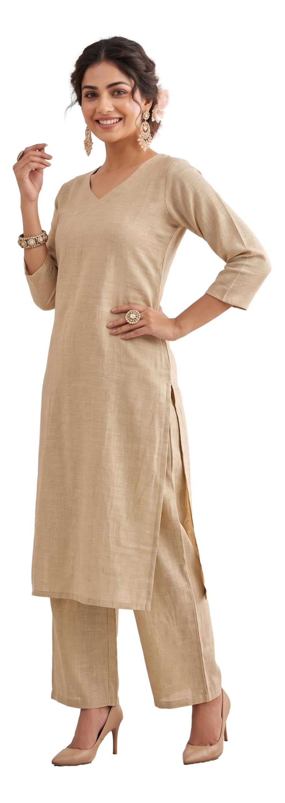 Cotton CoordSet | Designed for Comfort |Elasticated Palazzo | Pocket|RAINB-picture-33