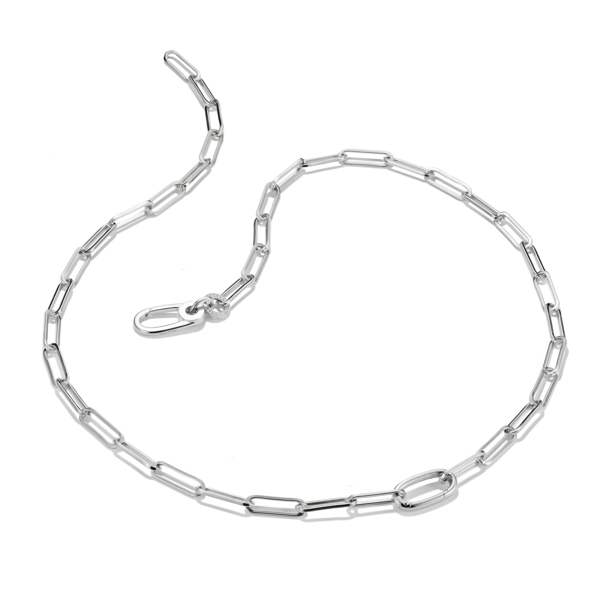 THOMAS SABO Charm-Kette Paperclip mit einem Connect Link Silber Recyceltes 925 Silber