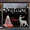 YULOONG Christmas Windows Static Stickers Clings Removable Vinyl Santa Claus Christmas Tree Snowman Snowflake Deer DIY Wall Window Door Mural Showcase Decal Sticker #4
