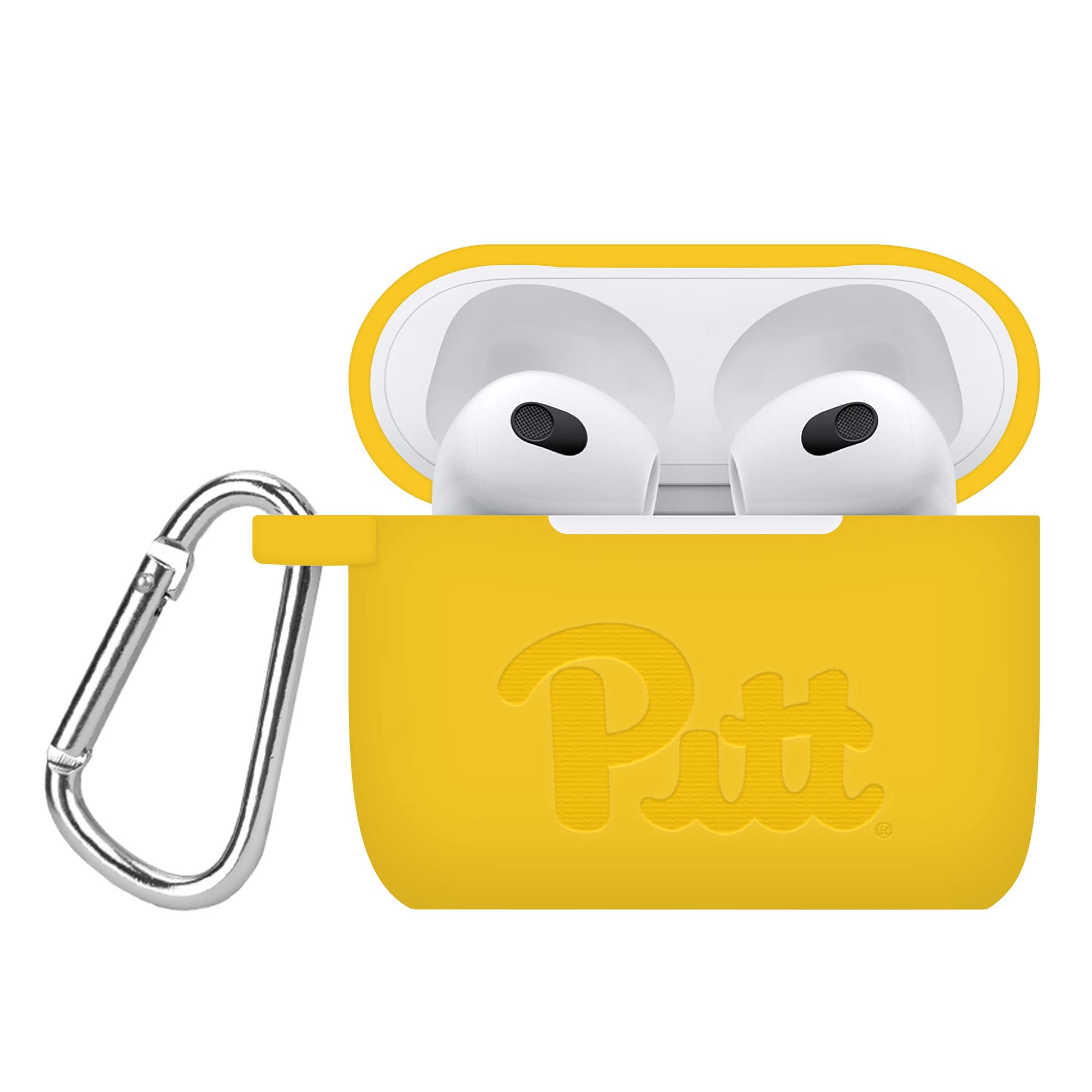 Affinity Bands Pittsburgh Panthers Engraved Silicone Case Cover Compatible with Apple AirPods Gen 3 (Yellow)