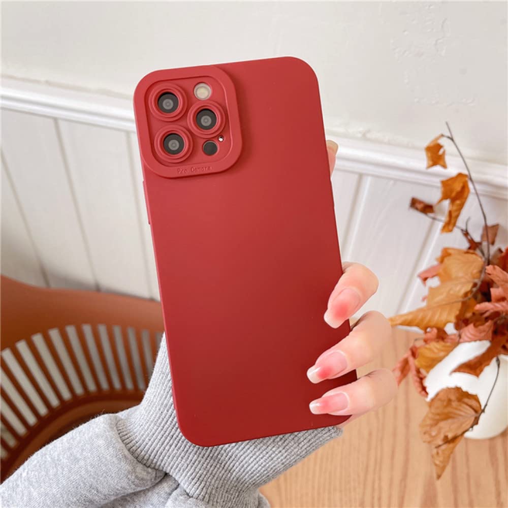 Coque de téléphone fluorescente iPhone 13 Pro Max housse silicone souple vin - 7