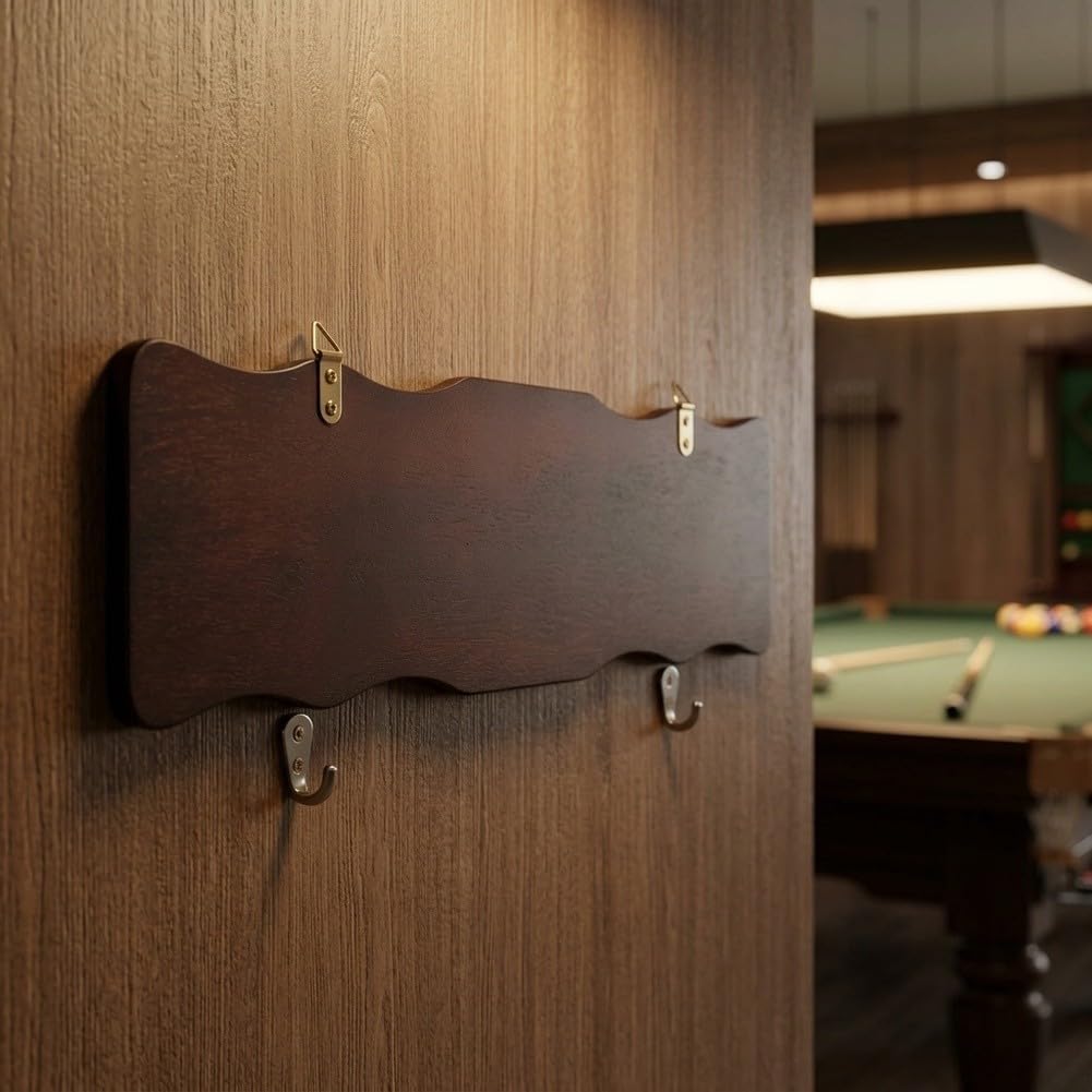 Marcador de Billar Doble Vía MDF 43cm Deslizante(Dark Red)