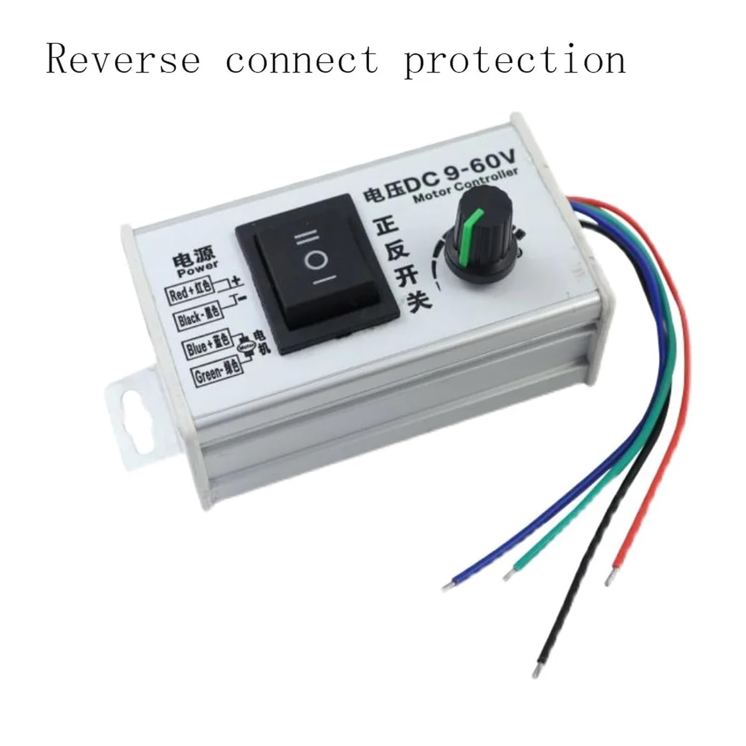 9-60V Motor Speed Controller 20A 25KHZ PWM Motor Forward and Reverse Control Switch 1-100% Adjustable Motor Speed Governor(Regular)