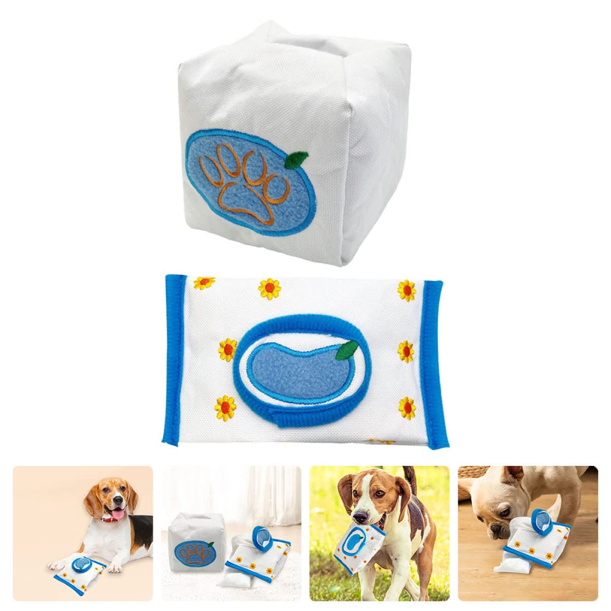 ABOOFAN 6piezas Alfombrillas Interactivas De Alimentación para Perros Juguetes De Extracción De Papel para Entrenamiento De Olores De Forrajeo para Mascotas Fáciles De Limpiar y