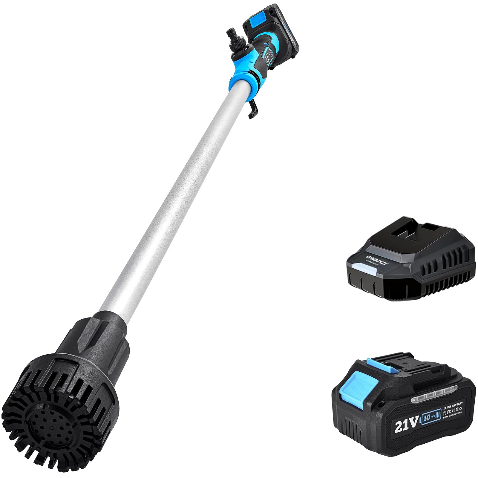 Cordless Stick Water Transfer Pump, 720GPH/32FT Head, Included 4000mAh 21V Battery & 2A Fast Charger, Compatible with 18V Makita Battery for Garden, Pool, RV, Boat, Deep Well Draining