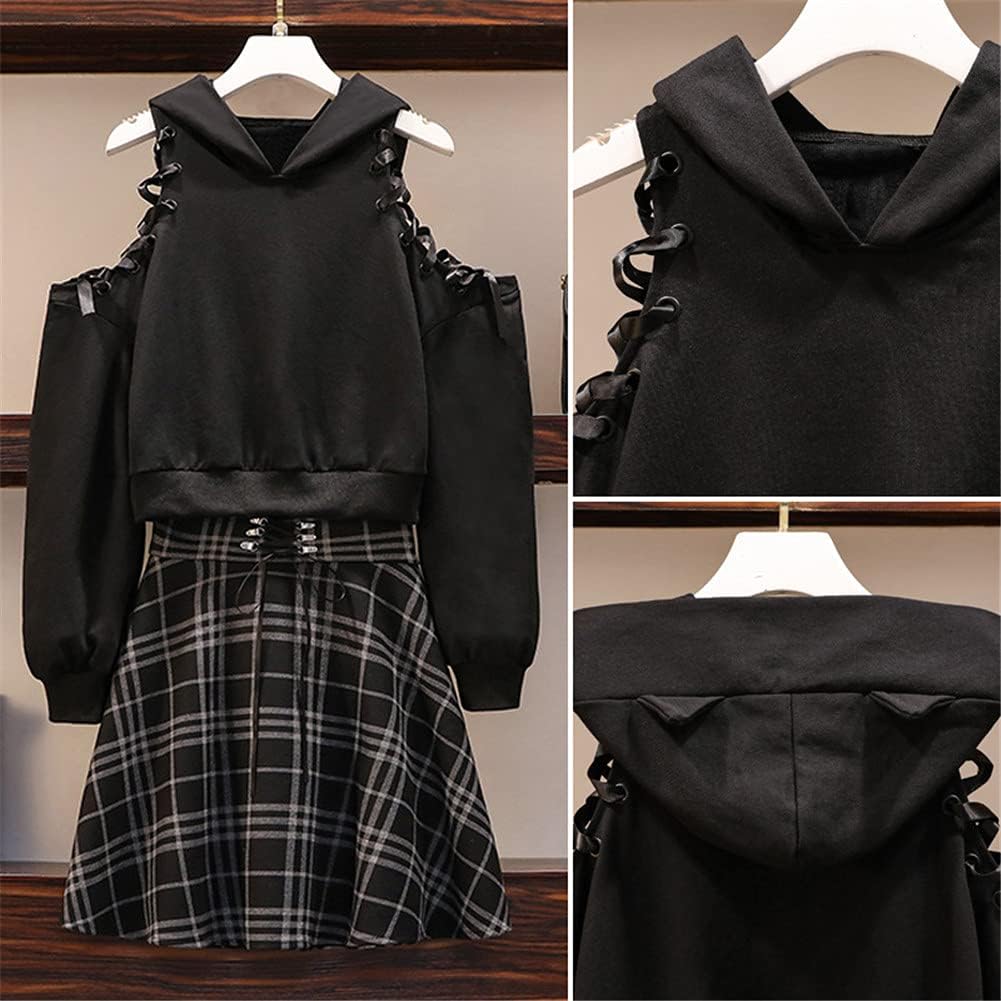 Women Cat Ear Hoodies Long Sleeve Off Shoulder Cute Crop Top Pullover Hoodie Sweatshirt - Image 6